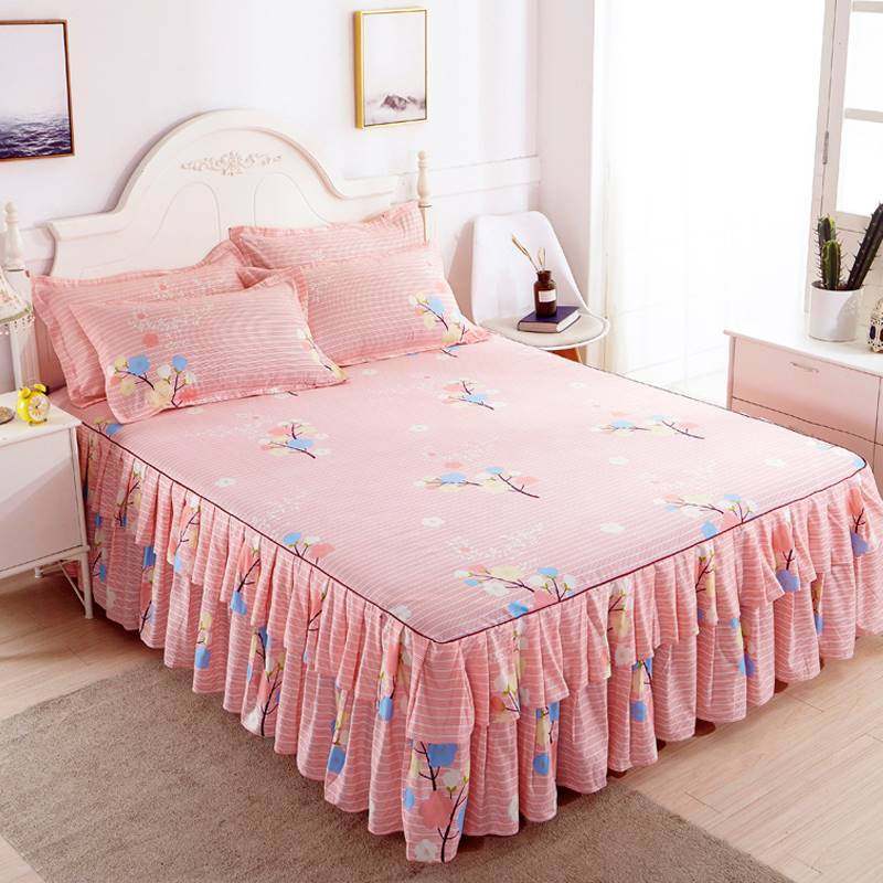 夏季公主风床罩 床裙式单件防尘保护套1.8m花边床单防滑床围裙罩,淘宝优惠券,粉丝福利购,淘宝优惠卷