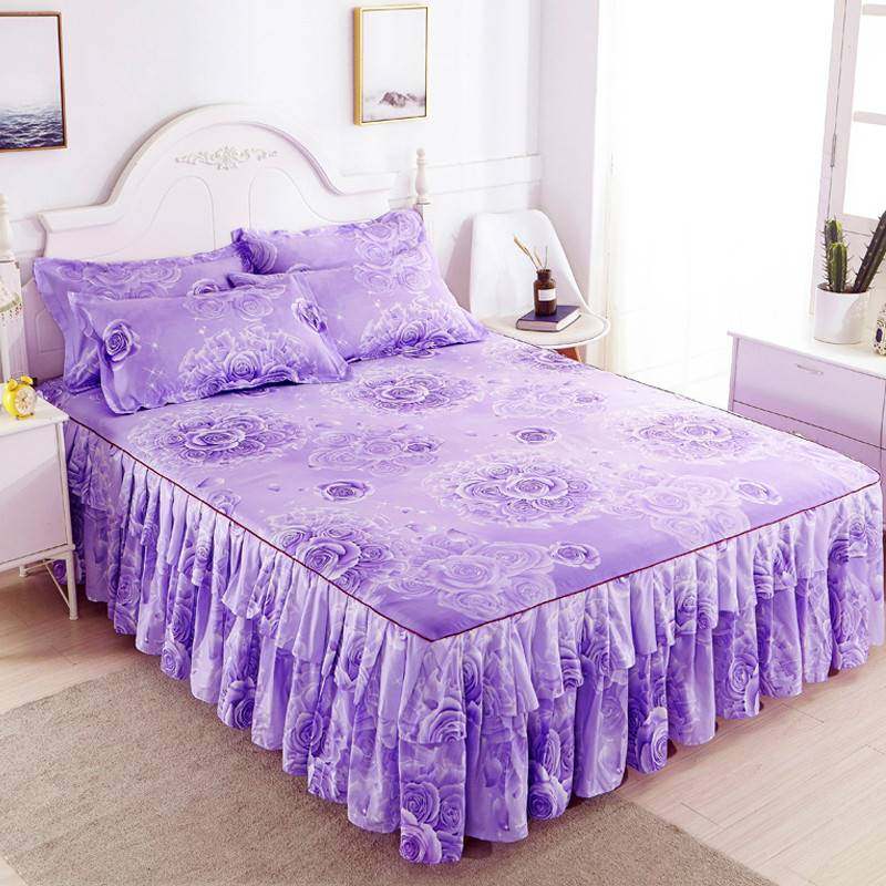 夏季公主风床罩 床裙式单件防尘保护套1.8m花边床单防滑床围裙罩,淘宝优惠券,粉丝福利购,淘宝优惠卷