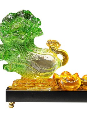 招财白菜摆件高档客厅电视酒柜领导办公室桌面装饰品乔迁新居礼品