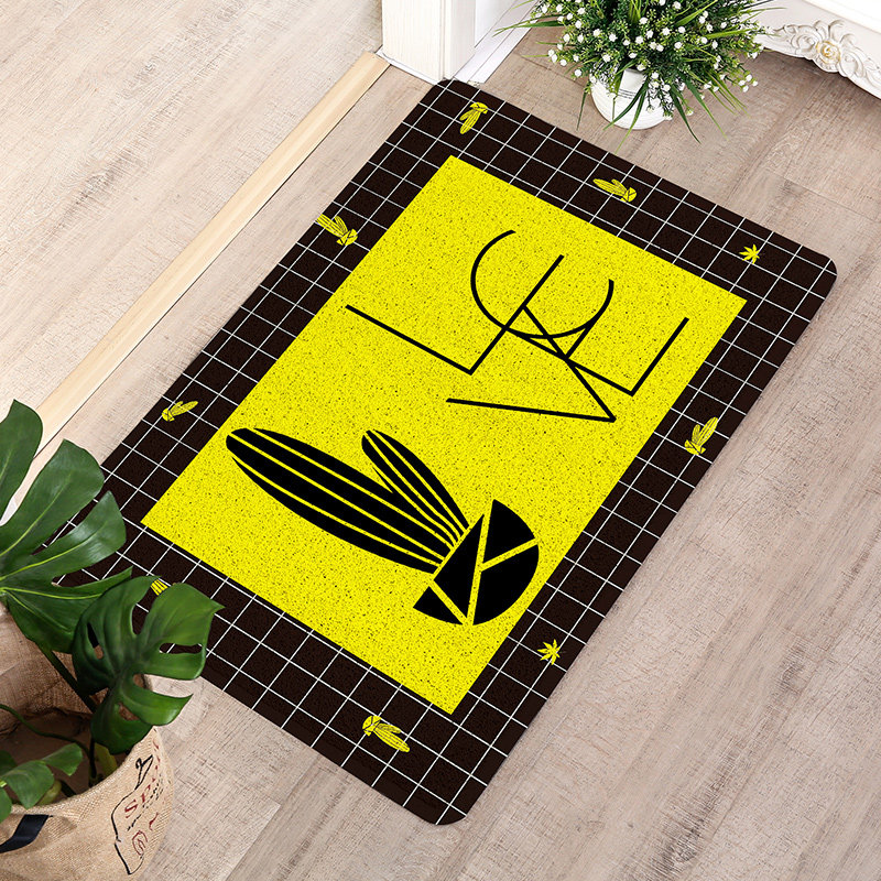 Entrance door floor mat wire ring door mat foyer bathroom carpet rub soil door outside household feet. door mat entry