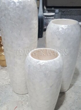 厂家家居客厅商场插花落q地大花瓶简约现代软装摆件弹头形花瓶345