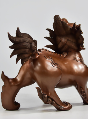 紫铜貔貅摆件一对纯铜办公室客厅工艺品家居饰品房间桌面摆设礼品