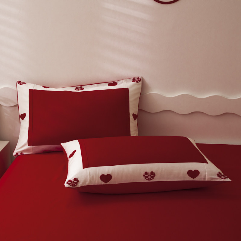 结婚牀上四件套高级感大红色牀单被罩新婚婚庆陪嫁喜被套牀上用品,淘宝优惠券,粉丝福利购,淘宝优惠卷