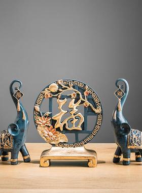 现代新中式客厅福字屏风摆件家居博古架隔断柜子高端软装饰艺术品