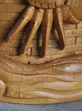 古风摆件【竹根雕蟹篓】纯手工雕刻中式装饰国风摆设 乔迁礼物