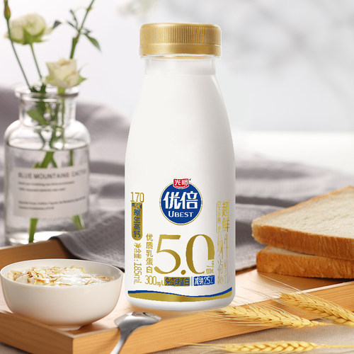 【百补】光明优倍5.0超鲜185ml*8瓶+435ml*2瓶组合 超鲜纳滤牛乳 - 图0