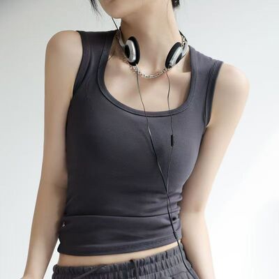 【售后兜底】辣妹修身工字背心夏季防走光肩带上衣百搭显瘦外穿女