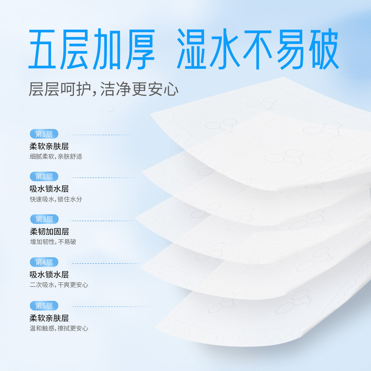 一提6大包纸巾抽纸家用实惠餐巾纸卫生纸加厚加大面巾纸抽手纸5层