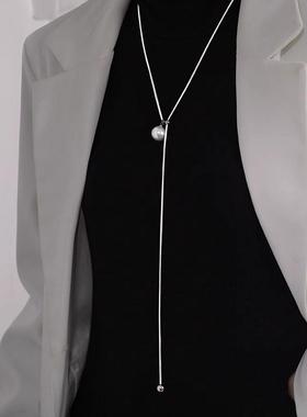 小姐姐珠珠长款毛衣炼2025新款爆款轻奢气质时尚小众项炼女配饰