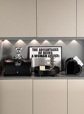 轻奢玄关放钥匙的收纳盒装饰品摆件进门鞋柜上置物架入户客厅家居