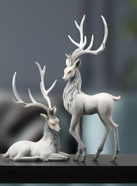 轻奢麋鹿客厅摆件玄关饰品电视柜酒柜装饰品创意礼物乔迁新居礼品