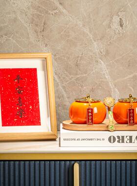 柿柿如意柿子摆件事事如意乔迁新居之喜送礼品搬新家入宅暖房礼物