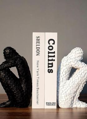 简约现代书挡摆件马赛克人物玄关客厅酒柜电视柜办公室轻奢装饰品