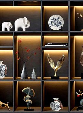 新中式办公室摆件家居客厅酒柜电视柜博古架装饰开业乔迁新居礼品