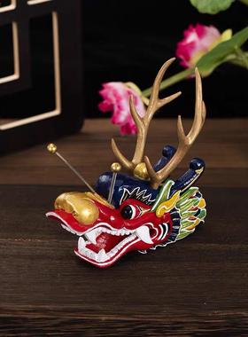 寿司摆盘宴会冷餐盘龙头龙尾装饰品小型龙舟船摆件海鲜店酒席