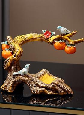 柿柿如意红酒架装饰品家居酒柜工艺品创意红酒瓶架喜上眉梢摆件