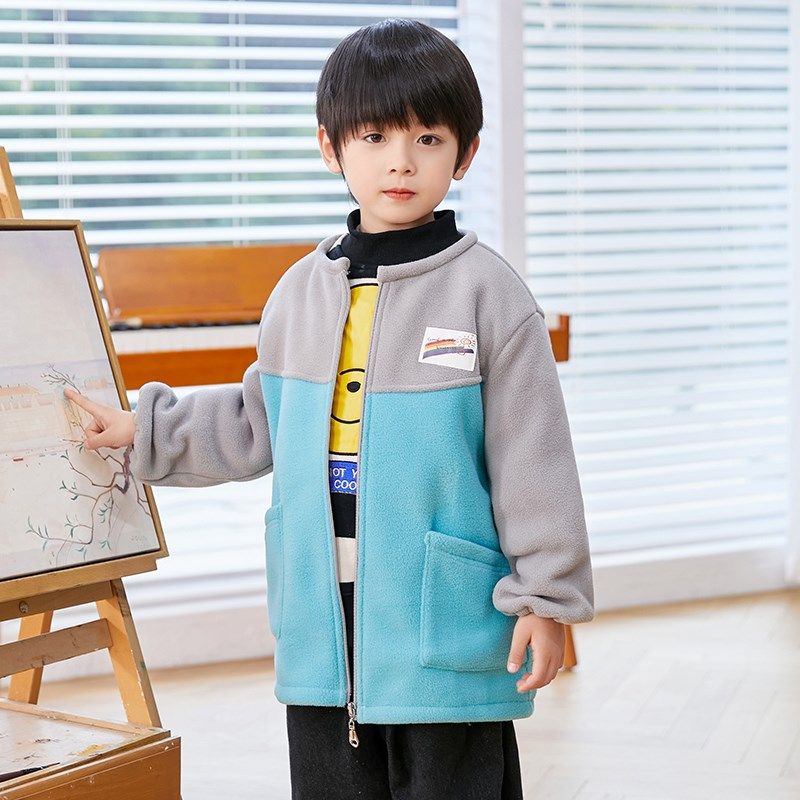 男宝宝羽绒服罩衣长袖拉链棉衣洋气秋冬外穿防脏护衣小孩儿童围裙,淘宝优惠券,粉丝福利购,淘宝优惠卷