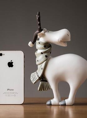 北欧风创意鹿小摆件家居客厅电视柜桌面置物架装饰品摆设结婚礼物