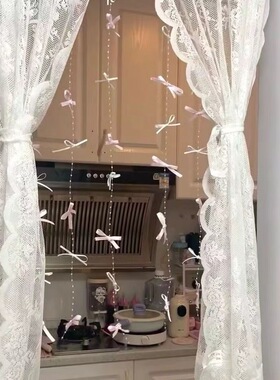 DIY情人节蝴蝶结珠链门帘材料包
