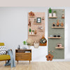 Hole board solid wood storage rack living room hanging board display rack wall hanging bookshelf entrance partition wall hanging storage rack