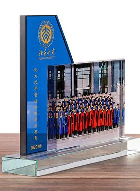 国庆节水晶照片桌面照片摆台定制创意集体照片送同事同学礼物留念