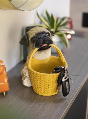 可爱狗狗进门入户玄关钥匙收纳摆件家居饰品创意乔迁新居搬家礼物