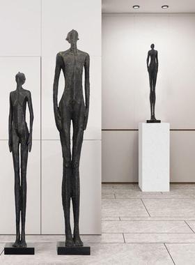 抽象人形玻璃钢仰望者雕塑样板间大型落地摆件玄关大堂装饰艺术品