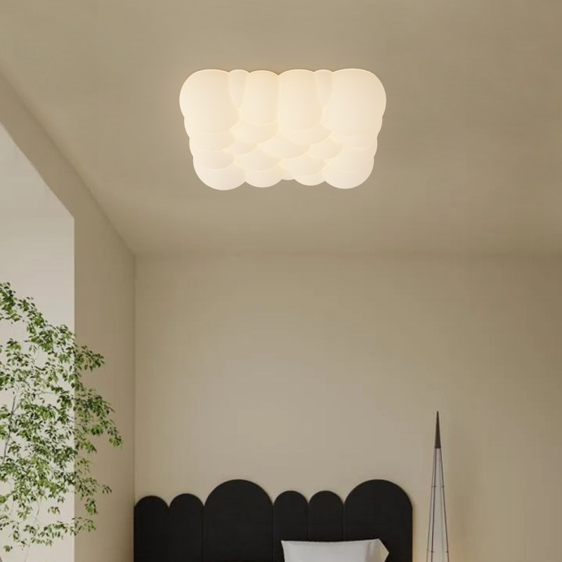 铭琢灯饰 简约奶油风全光谱护眼卧室灯吸顶灯方形灯具书房儿童灯 - 图0