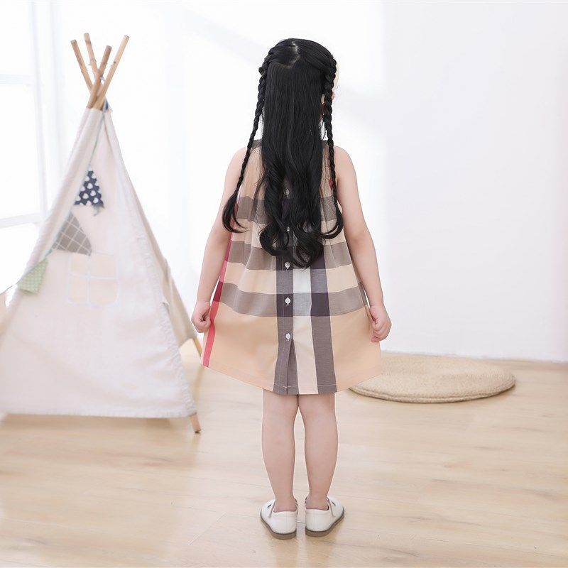 伯米吉夏季新款英伦风公主格子裙吊带女孩连衣裙凉爽棉宝宝裙1235,淘宝优惠券,粉丝福利购,淘宝优惠卷