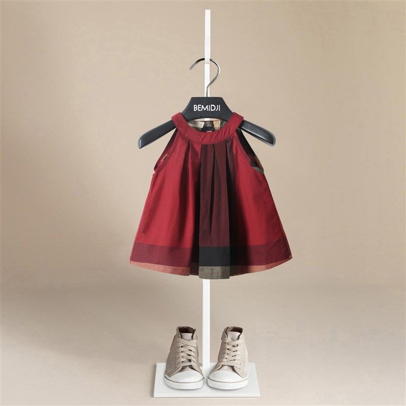 伯米吉夏季新款英伦风公主格子裙吊带女孩连衣裙凉爽棉宝宝裙1235,淘宝优惠券,粉丝福利购,淘宝优惠卷