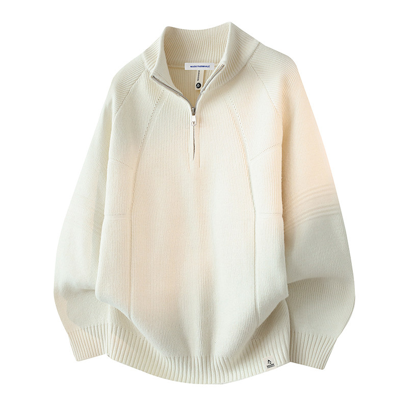 马克华菲毛衣男款秋冬季新款潮牌时尚高级感半拉链重磅宽松针织衫,淘宝优惠券,粉丝福利购,淘宝优惠卷