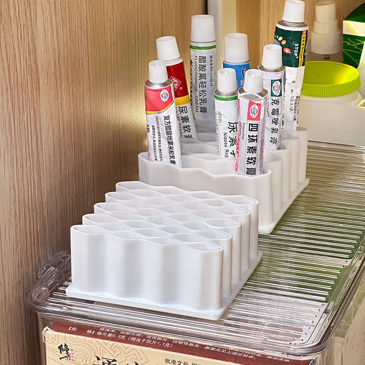 药膏收纳架分格管状药整理神器桌面放胶水条状药品软膏药物置物架 - 图3
