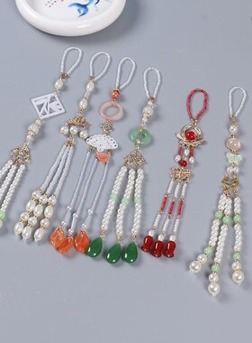 儿童古风汉服配饰中式唐装旗袍压襟流苏穗子挂件饰品扇坠刺绣吊