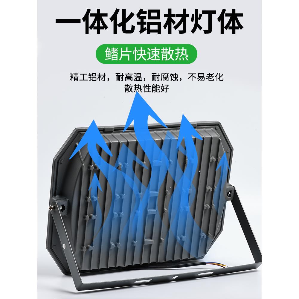 led投光灯户外泛光灯100W600W防水工程厂房马路灯球场照明专用 - 图3