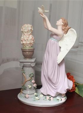 西班牙Lladro陶瓷人物弹钢琴瓷偶摆件 欧式艺术风格橱窗展示收藏