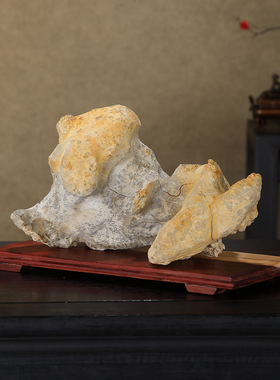 顶爷奇石原石靠山收藏灵璧石摆件