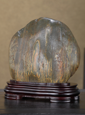 顶爷奇石原石靠山石招财收藏摆件