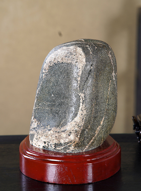 顶爷奇石原石泰山石敢当靠山摆件