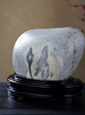 顶爷奇石原石青花和田玉籽料摆件