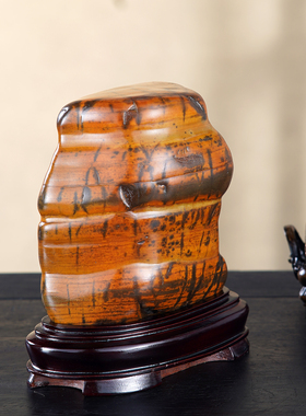 顶爷奇石原石靠山收藏大化石摆件