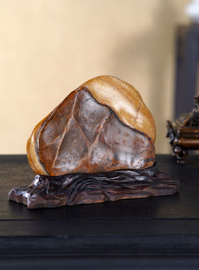 顶爷奇石原石靠山石装饰收藏摆件