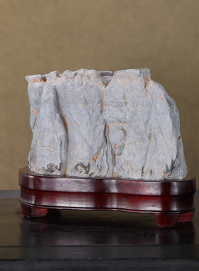 顶爷奇石原石靠山收藏灵璧石摆件