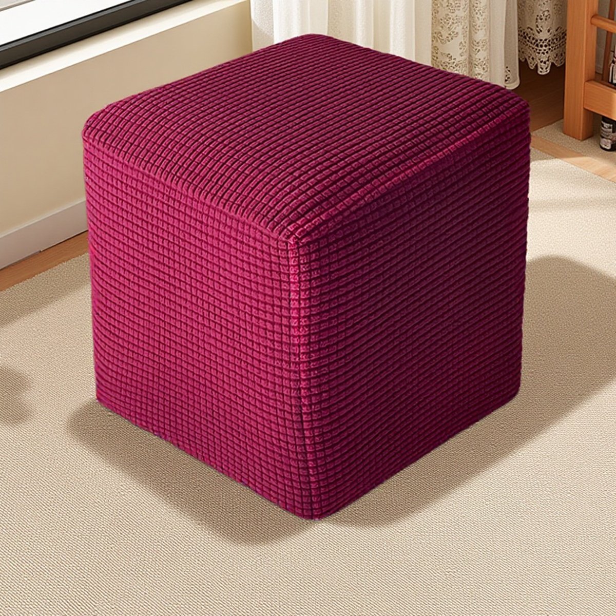 阳和楼新款不起球弹力布艺全包方凳子套罩正方形换鞋凳套沙发凳套,淘宝优惠券,粉丝福利购,淘宝优惠卷