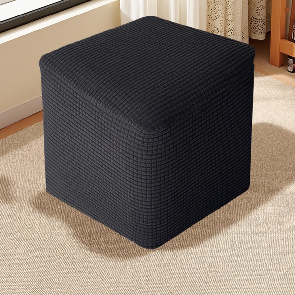阳和楼新款不起球弹力布艺全包方凳子套罩正方形换鞋凳套沙发凳套,淘宝优惠券,粉丝福利购,淘宝优惠卷