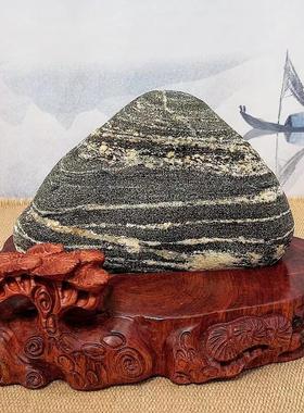 泰山石镇宅靠山补角保真主脉不切底原石挡冲泰山石敢当办公室摆件