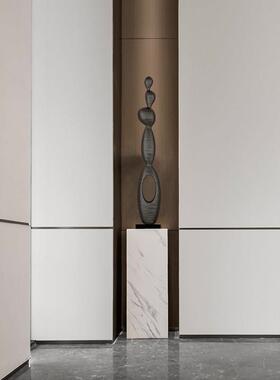 艺术雕塑入户玄关细长竖高摆件客厅壁龛电视柜高级感落地软装饰品