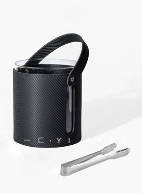 一匚皮革醒酒器红酒桶酒具样板间售楼处酒吧水吧餐厅厨房冰桶摆件