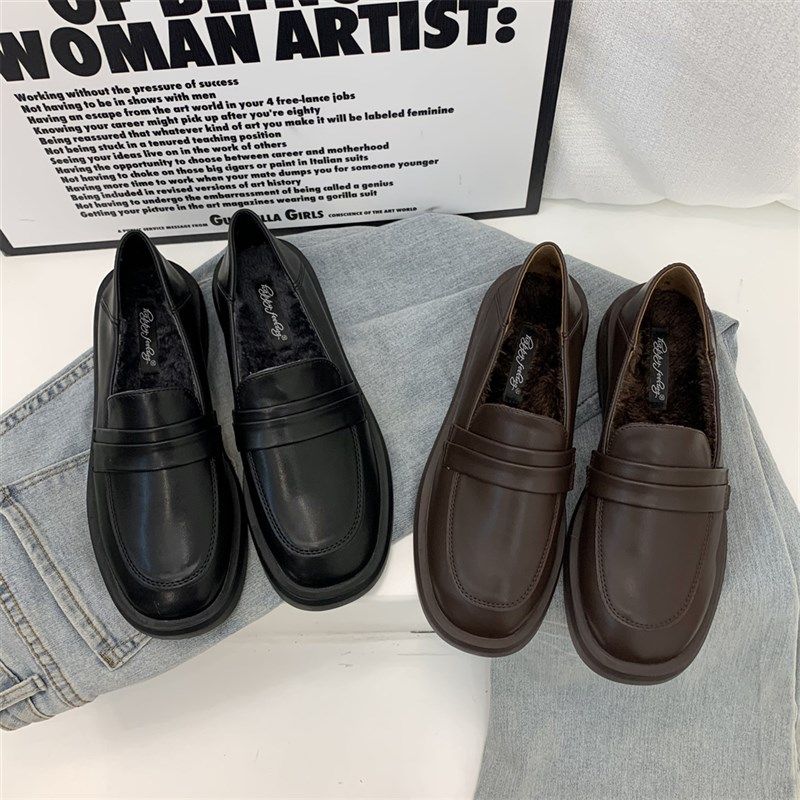 英伦风小皮鞋女厚底jk制服学生乐福鞋粗跟单鞋女两穿百搭玛丽珍鞋,淘宝优惠券,粉丝福利购,淘宝优惠卷