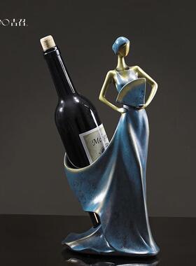 大象欧式红酒架摆件轻奢酒柜装饰品摆设客厅创意置物架子乔迁礼物