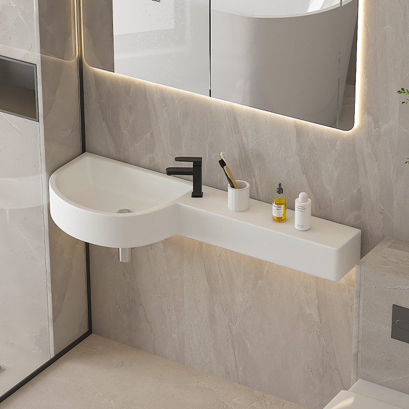 小户型卫生间洗手盆迷你人造石英石洗脸盆挂墙式小尺寸台面一体盆,淘宝优惠券,粉丝福利购,淘宝优惠卷
